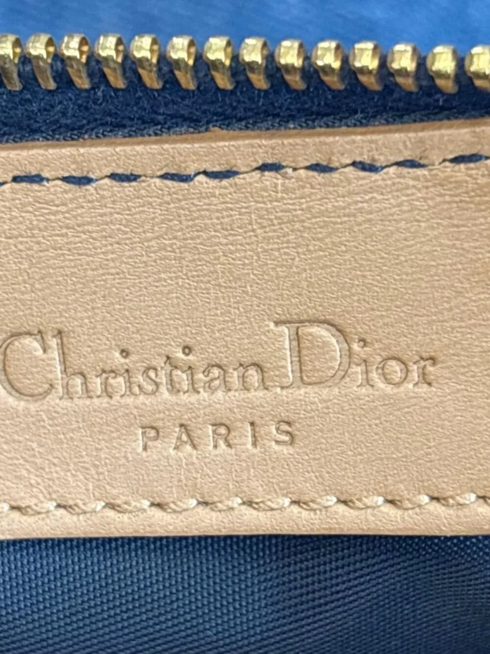 Christian Dior  Saddle Vintage Denim Hobo Bag Blue